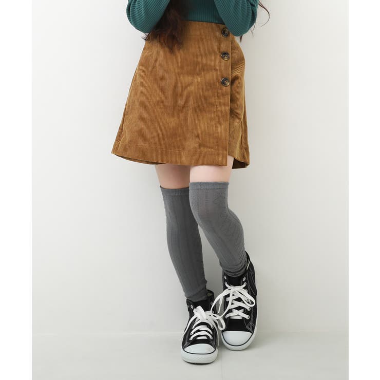 ラップスカート風 コーデュロイパンツ  子供服[品番：VR000009482]｜devirock（デビロック）のキッズファッション通販｜SHOPLIST（ショップリスト）
