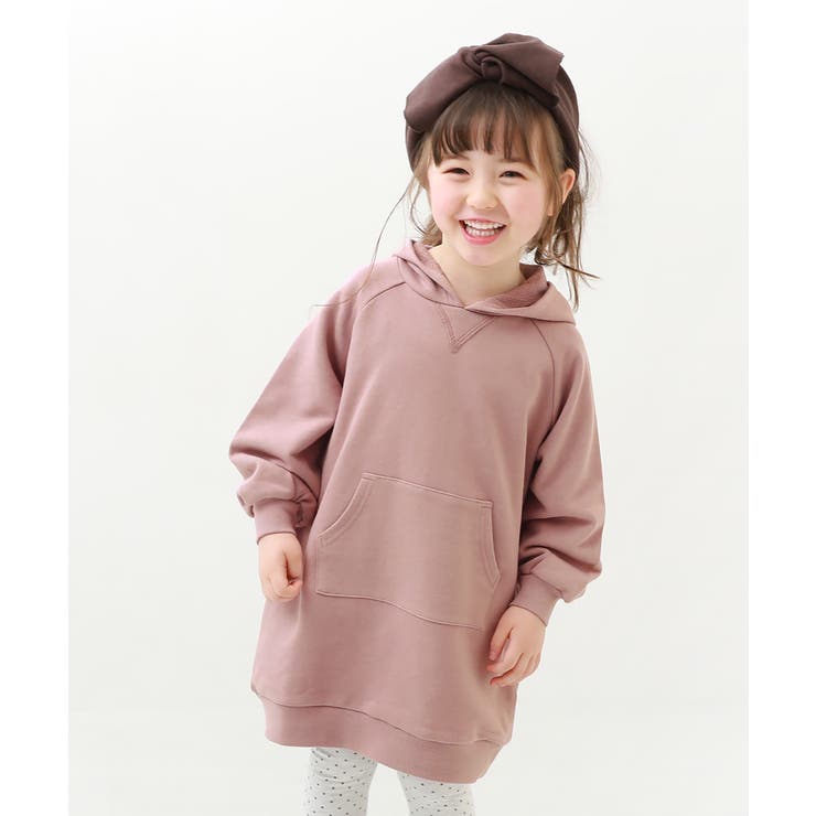 ガゼットパーカー スウェットワンピース  子供服[品番：VR000009500]｜devirock（デビロック）のキッズファッション通販｜SHOPLIST（ショップリスト）