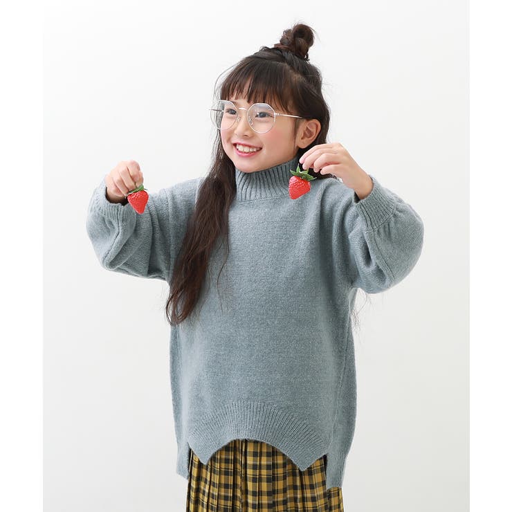 洗える もちもちニット モックネックセーター[品番：VR000009576