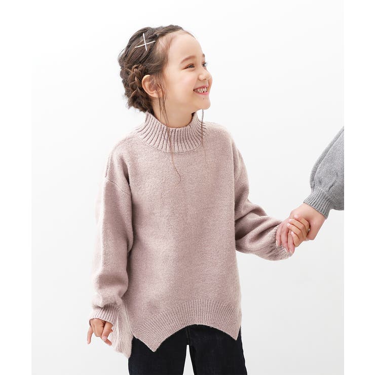 洗える もちもちニット モックネックセーター[品番：VR000009576