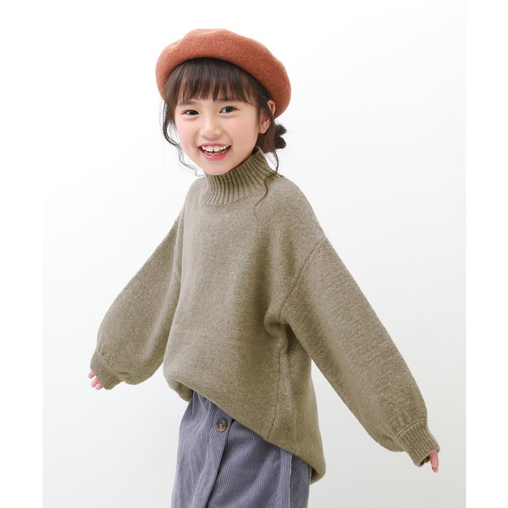 洗える もちもちニット モックネックセーター[品番：VR000009576