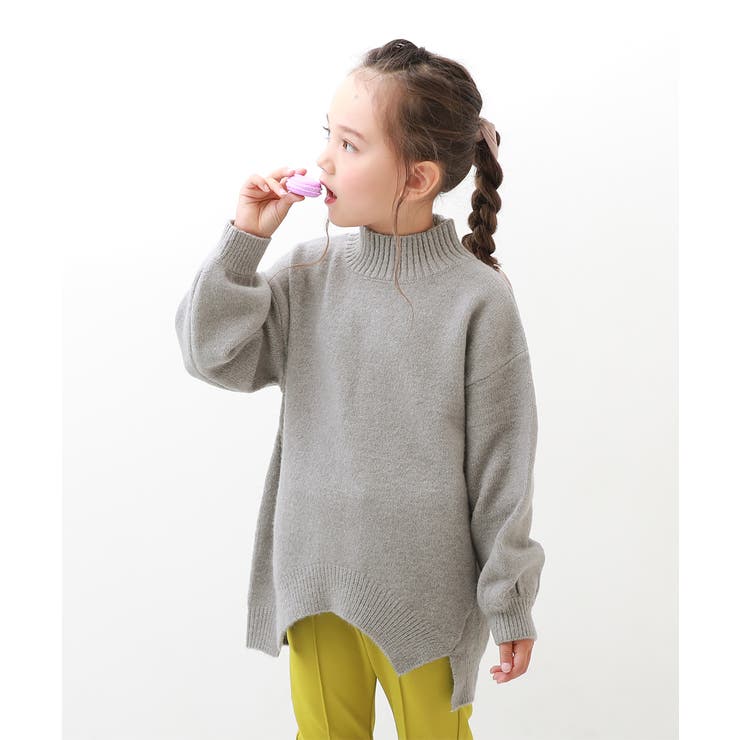 洗える もちもちニット モックネックセーター[品番：VR000009576