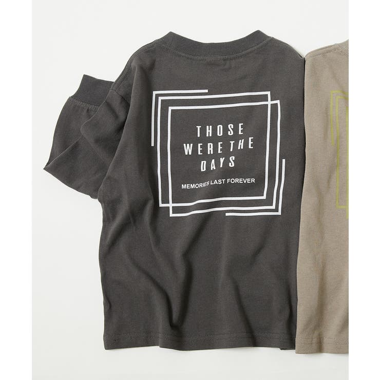 015-フレーム-スミクロ | デビラボ バックプリント袖リブ 長袖Tシャツ | devirock