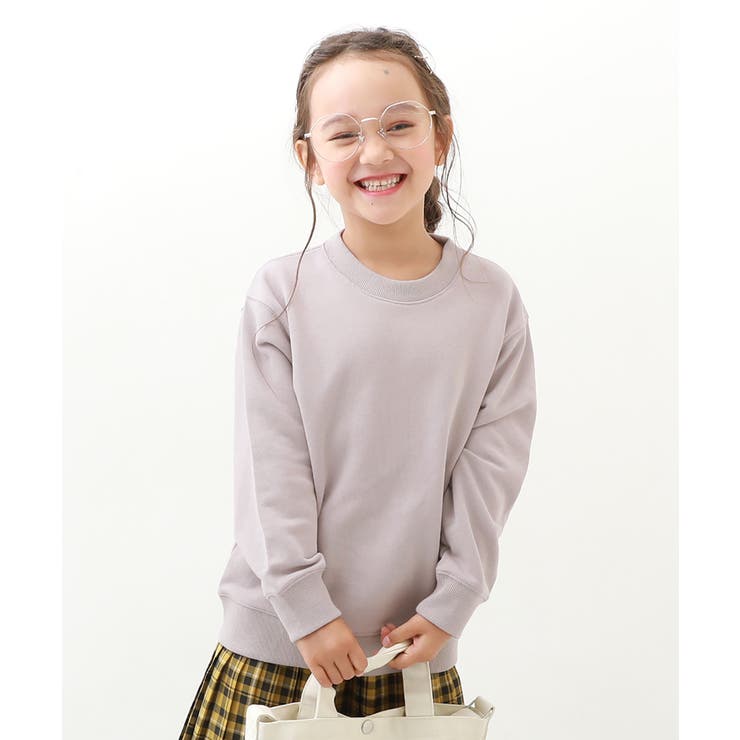Dバイオレット】無地スウェットトレーナー 子供服  キッズ[品番：VR000009566]｜devirock（デビロック）のキッズファッション通販｜SHOPLIST（ショップリスト）