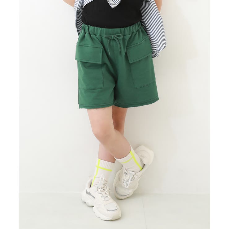 ミニ裏毛ポケットショートパンツ 子供服 キッズ[品番：VR000009781