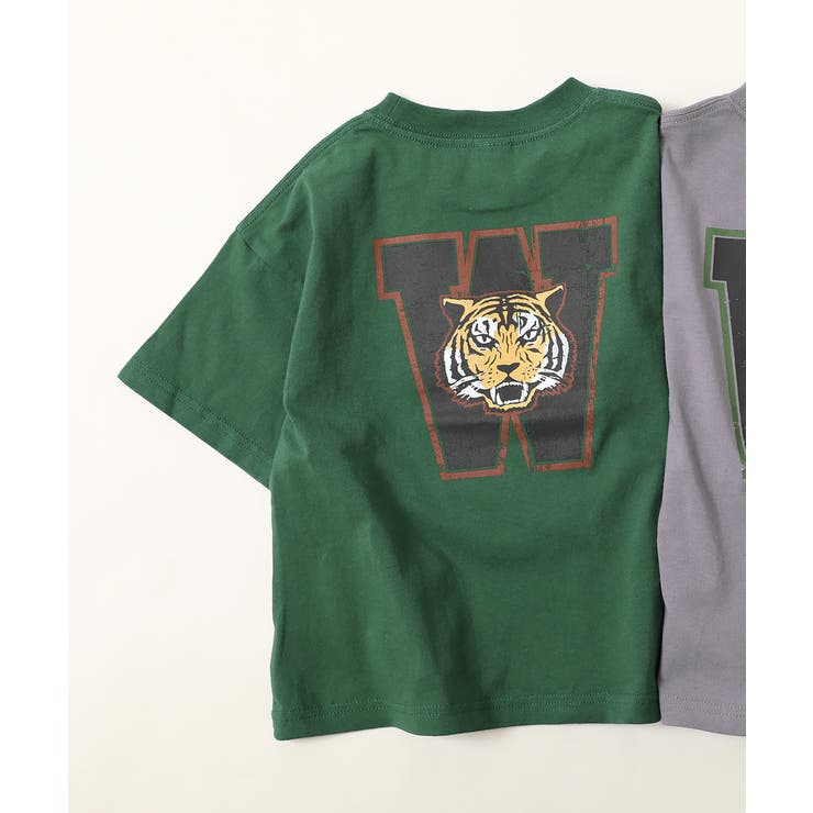 060-トラ-ボトルグリーン | デビラボ BIG 半袖Tシャツ | devirock