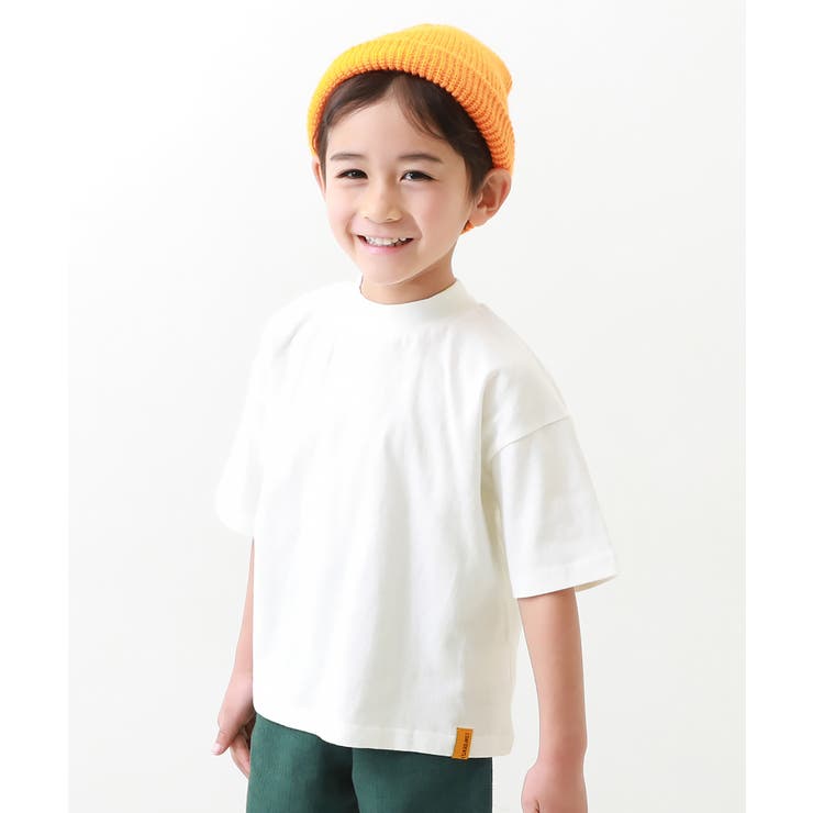 ホワイト | オーバーサイズ 5分袖Tシャツ 子供服 | devirock