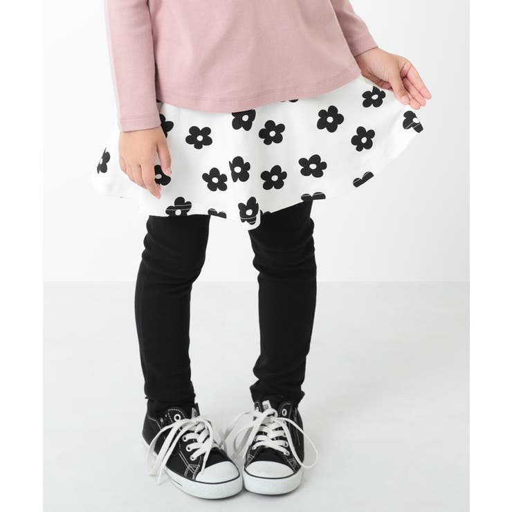 花柄Iオフホワイト | プリント10分丈 スカッツ スカート | devirock