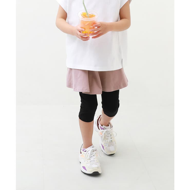 Gラベンダー | 6分丈無地スカッツ 子供服 キッズ | devirock