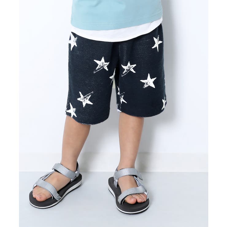 011 | 総柄裏使いハーフパンツ 子供服 キッズ | devirock