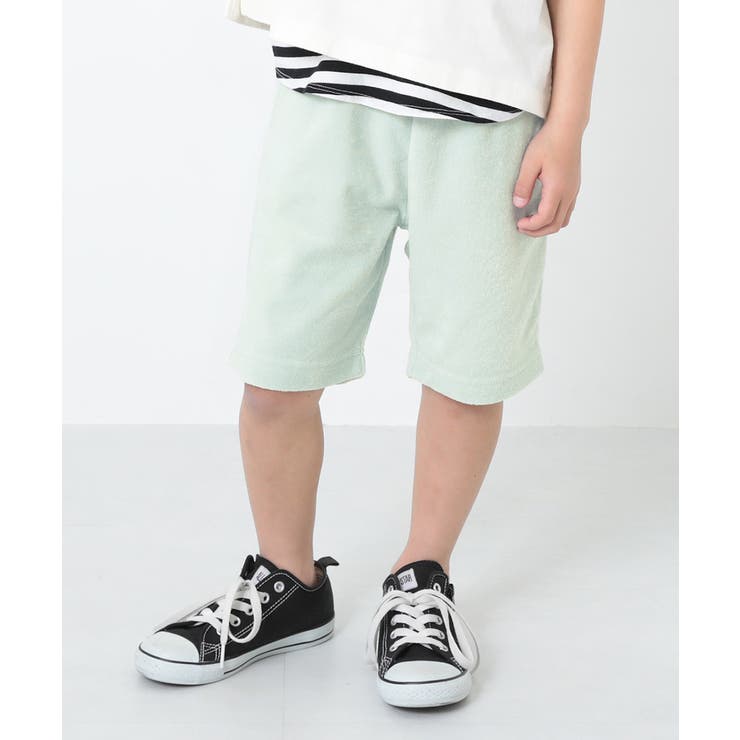 サックスブルー | パイル地ハーフパンツ 子供服 キッズ | devirock