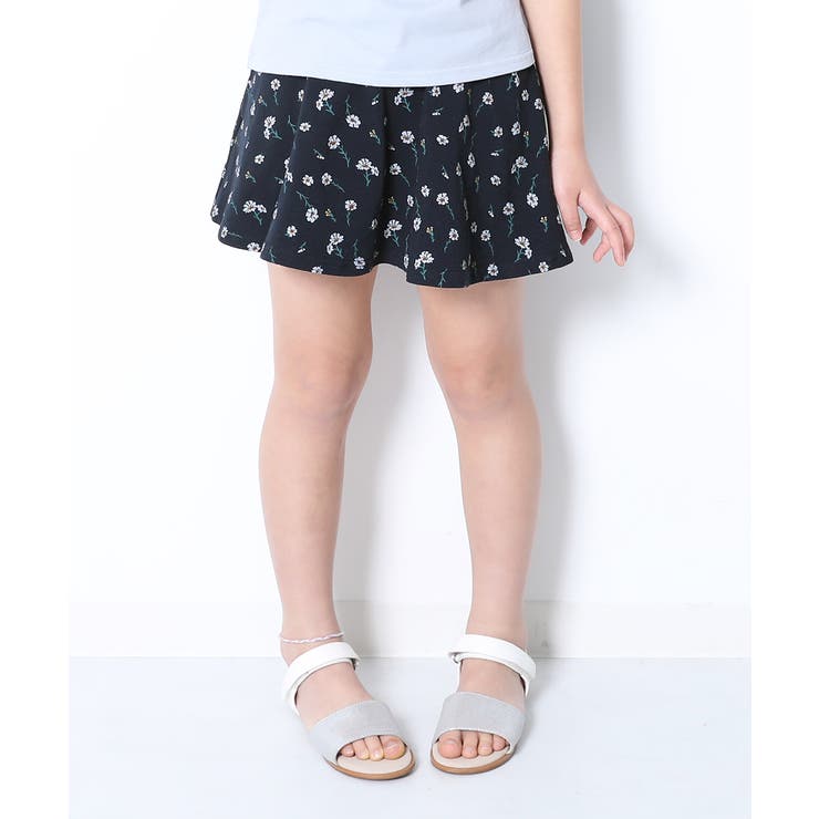 1分丈総柄スカッツ 子供服 キッズ[品番：VR000008499]｜devirock