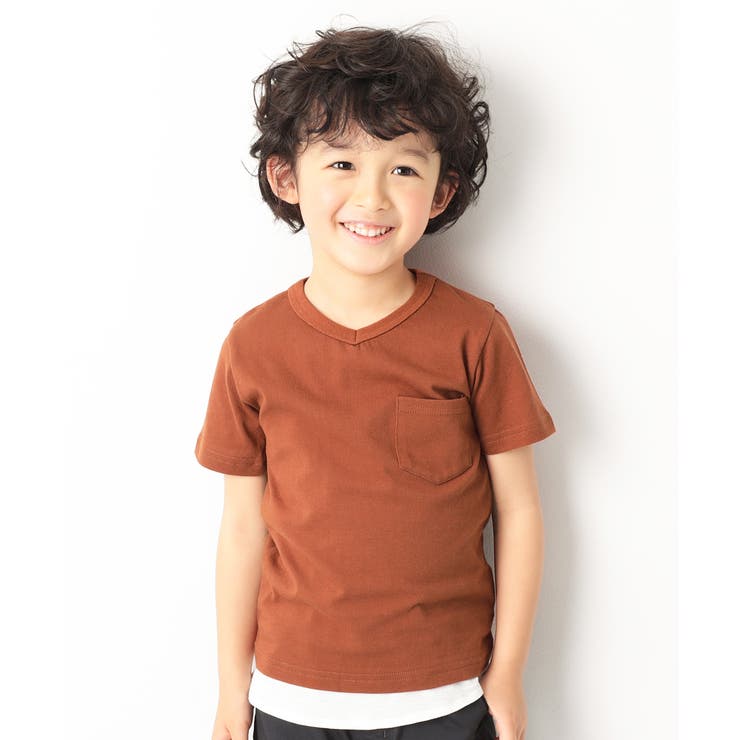 無地vネックtシャツ 子供服 キッズ 品番 Vr Devirock デビロック のキッズファッション通販 Shoplist ショップリスト