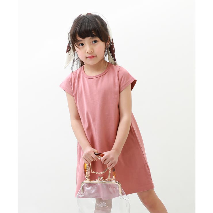 Aライン半袖ワンピース 子供服 キッズ[品番：VR000008500