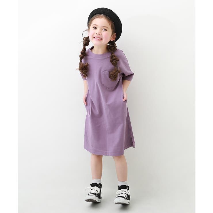 Bigシルエットロング丈ワンピース 子供服 キッズ 品番 Vr Devirock デビロック のキッズファッション通販 Shoplist ショップリスト