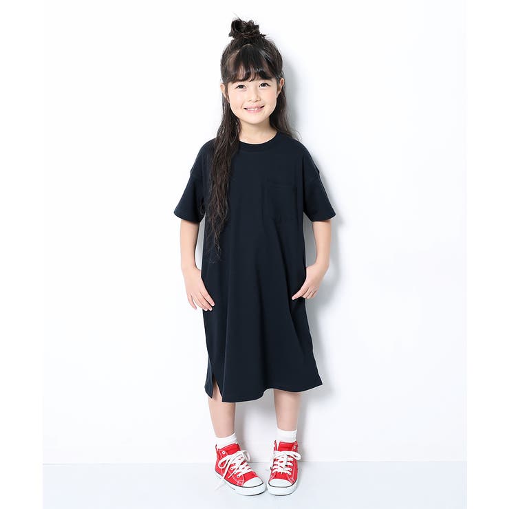 Bigシルエットロング丈ワンピース 子供服 キッズ 品番 Vr Devirock デビロック のキッズファッション通販 Shoplist ショップリスト