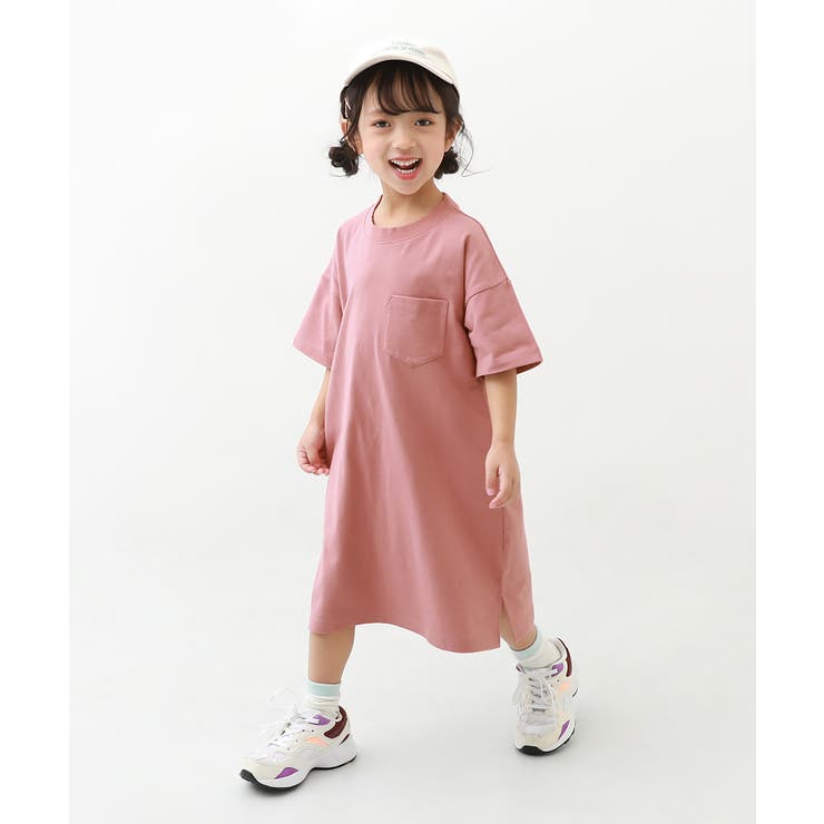 Bigシルエットロング丈ワンピース 子供服 キッズ 品番 Vr Devirock デビロック のキッズファッション通販 Shoplist ショップリスト