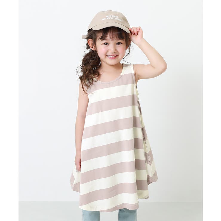 ボーダーフレアタンクワンピース 子供服 キッズ 品番 Vr Devirock デビロック のキッズ ファッション通販 Shoplist ショップリスト