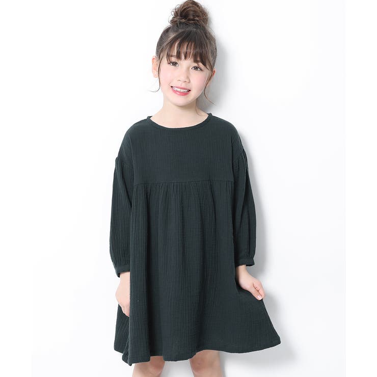 ダブルガーゼ長袖ワンピース 子供服 キッズ 品番 Vr Devirock デビロック のキッズファッション通販 Shoplist ショップリスト