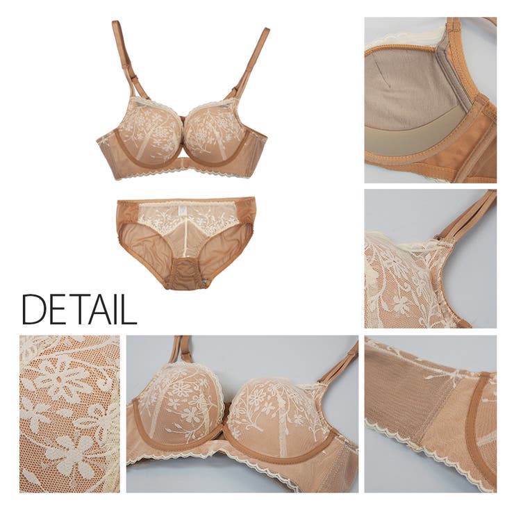 ノンワイヤー チュールレース ブラショーツセット | インナーショップDiamondHearts  | 詳細画像3 