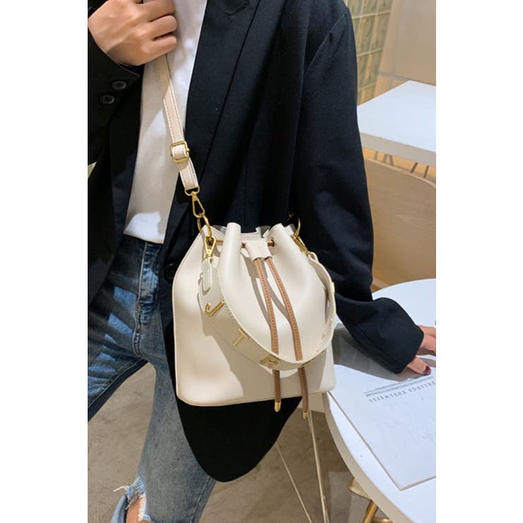 バケットバッグ 巾着バッグ 巾着ショルダーバッグ[品番