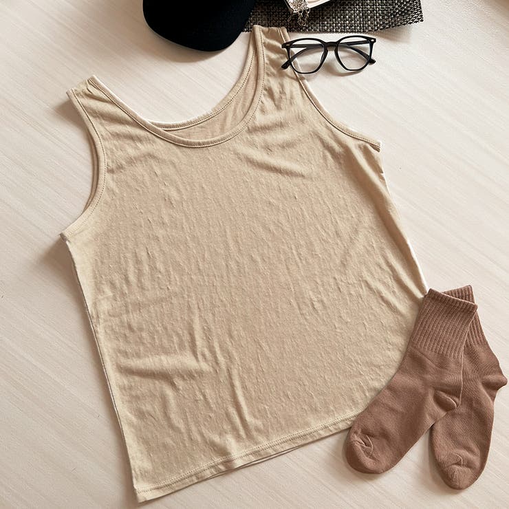 ラウンドネックタンクトップ タンクトップ ラウンドネック | インナーショップDiamondHearts  | 詳細画像12 