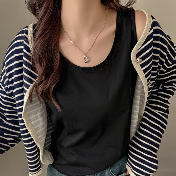 ラウンドネックタンクトップ タンクトップ ラウンドネック | インナーショップDiamondHearts  | 詳細画像1 