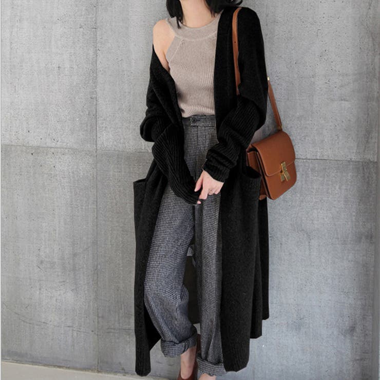 ロングニットカーディガン ロングリブスリーブニット ロングカーデ 品番 Dmhu インナーショップdiamondhearts インナー ショップダイヤモンドハーツ のレディースファッション通販 Shoplist ショップリスト