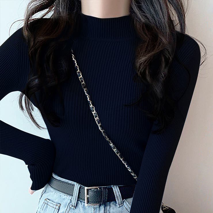 細見え 薄手ハイネック リブニット | インナーショップDiamondHearts  | 詳細画像22 