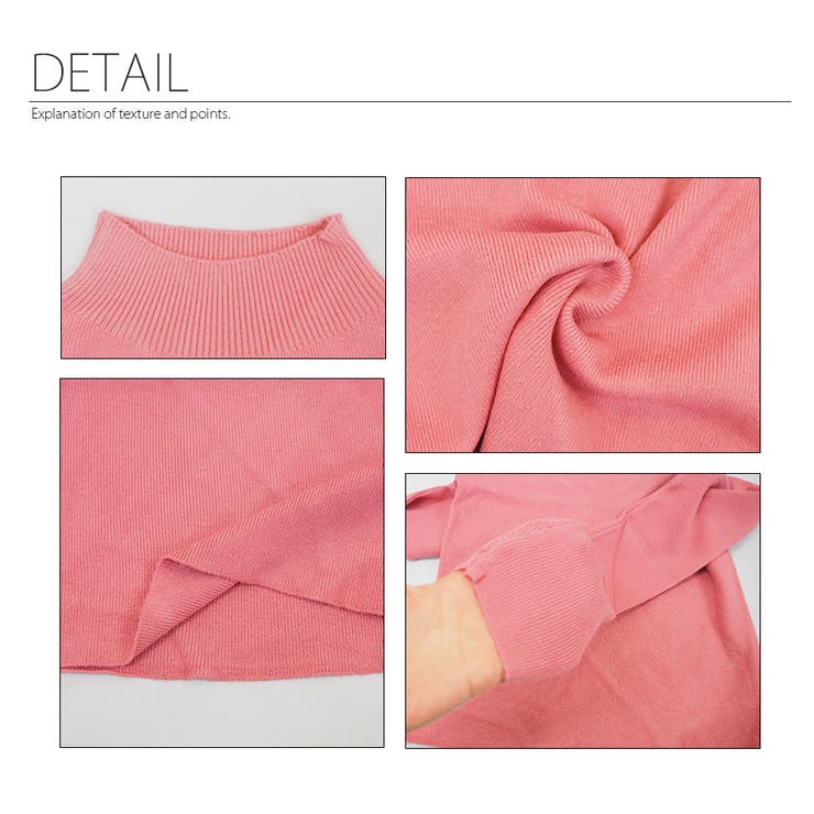 細見え ミドルネック 細身 | インナーショップDiamondHearts  | 詳細画像2 