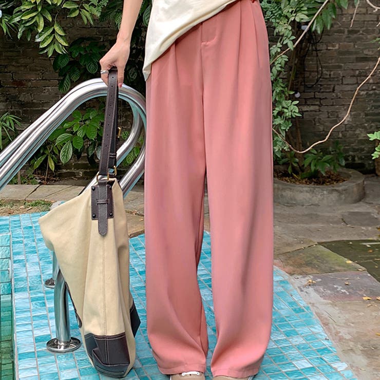 ワイドスラックスパンツ ハイウエスト パンツ | インナーショップDiamondHearts  | 詳細画像16 