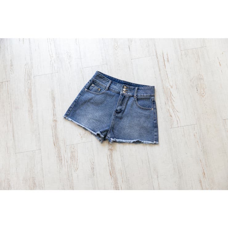 デニムショートパンツ カットオフデザイン パンツ[品番