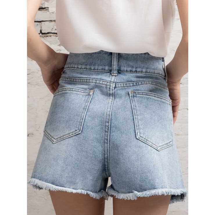 デニムショートパンツ カットオフデザイン パンツ | インナーショップDiamondHearts  | 詳細画像24 