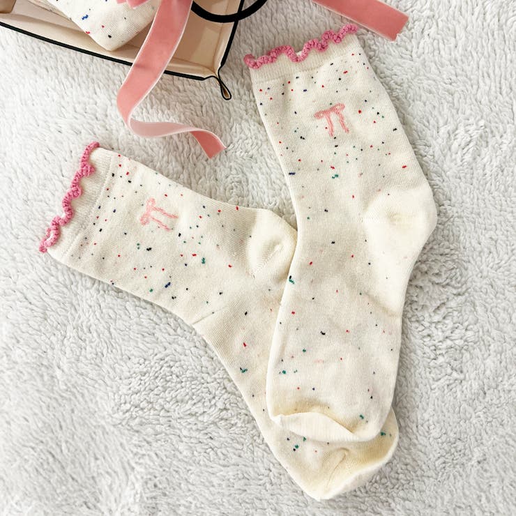 リボン柄フリルソックス リボン フリル | インナーショップDiamondHearts  | 詳細画像10 