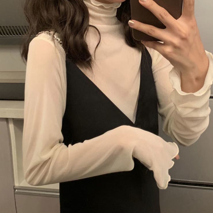 シースルートップス シアー タートルネック | インナーショップDiamondHearts  | 詳細画像14 