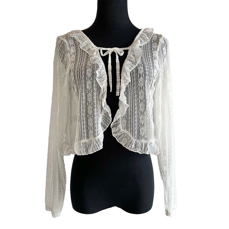 レースフリルショートカーディガン レース フリル | インナーショップDiamondHearts  | 詳細画像24 