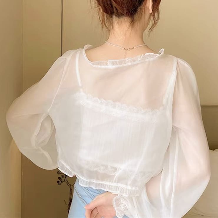 シアーブラウス シアーブラウス シャツ | インナーショップDiamondHearts  | 詳細画像2 