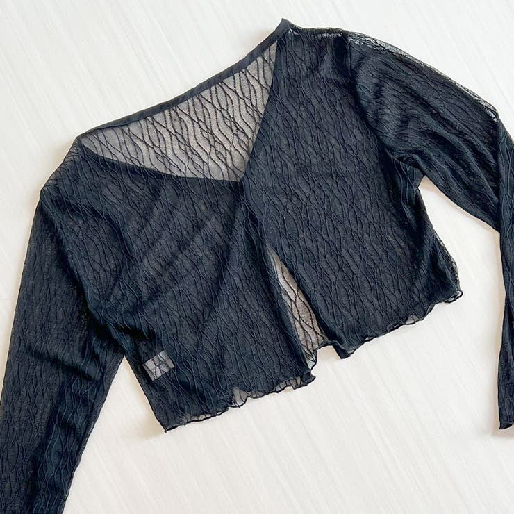 ショート丈シアーカーディガン シアーカーディガン シャツ | インナーショップDiamondHearts  | 詳細画像16 