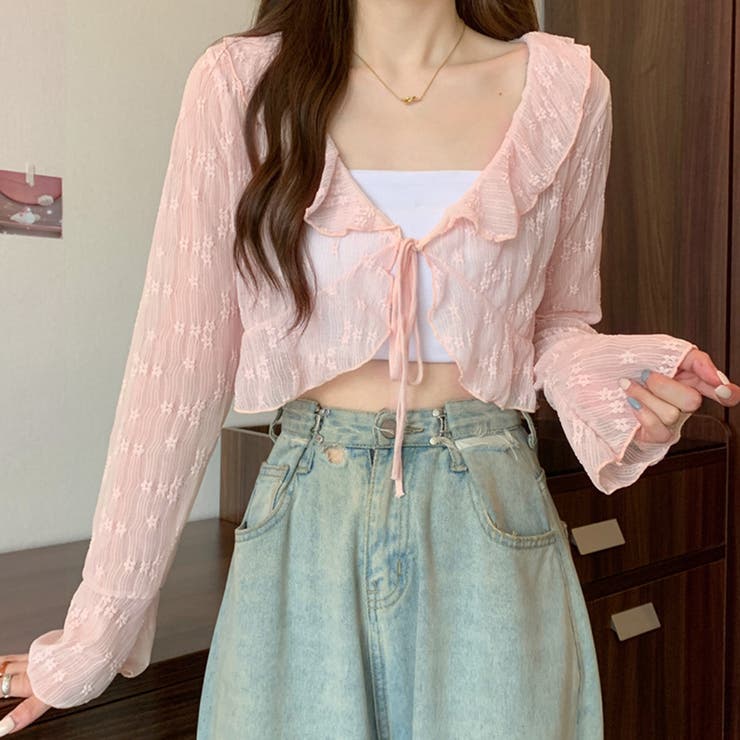 小花柄シアーカーディガン 小花柄 シアーカーディガン | インナーショップDiamondHearts  | 詳細画像22 