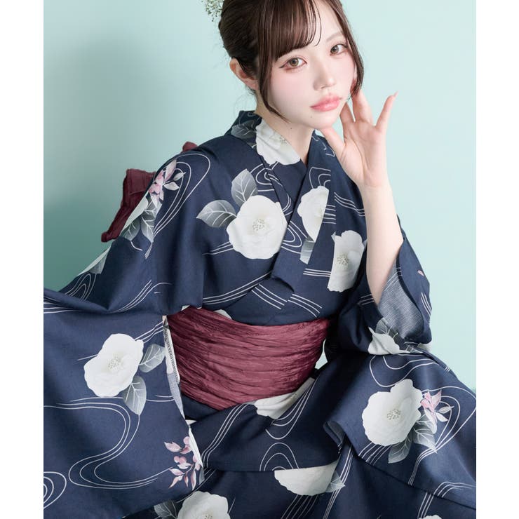 22.はんなり幻椿 | 浴衣 セパレート ワンピース | Dita