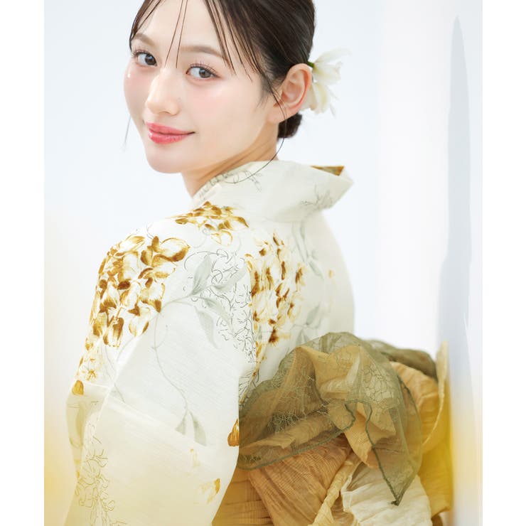 浮世の藤さがり(柑橘) | 浴衣 セット レディース | Dita
