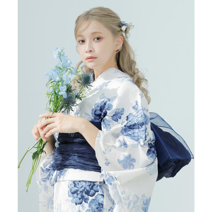 1.水彩の勿忘草色 | 浴衣 セット レディース | Dita