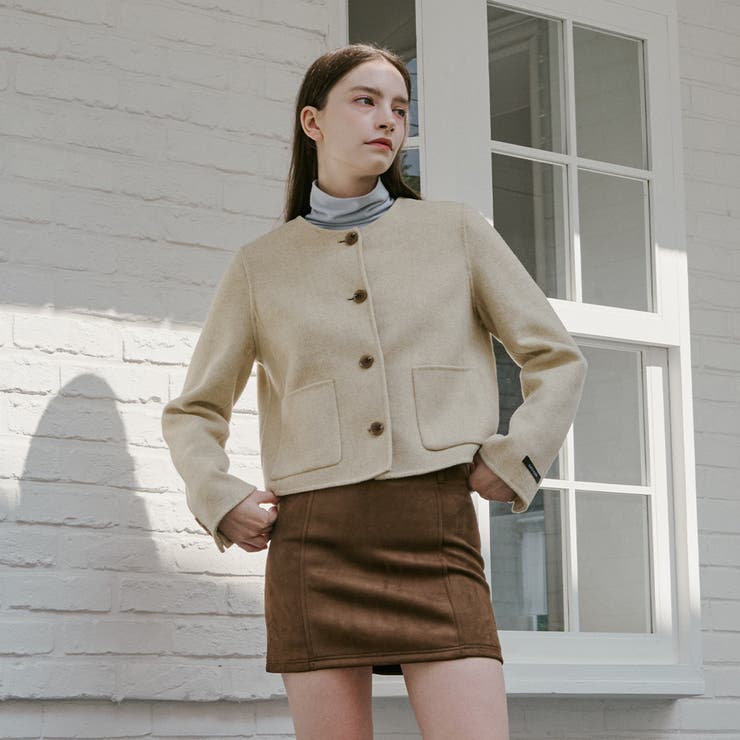 ラウンドネックラインハンドメイドジャケット韓国 韓国ファッション | SweetSOUP | 詳細画像2 