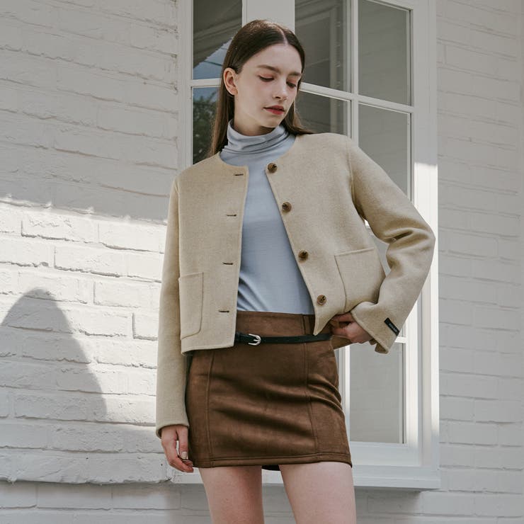 ラウンドネックラインハンドメイドジャケット韓国 韓国ファッション | SweetSOUP | 詳細画像3 