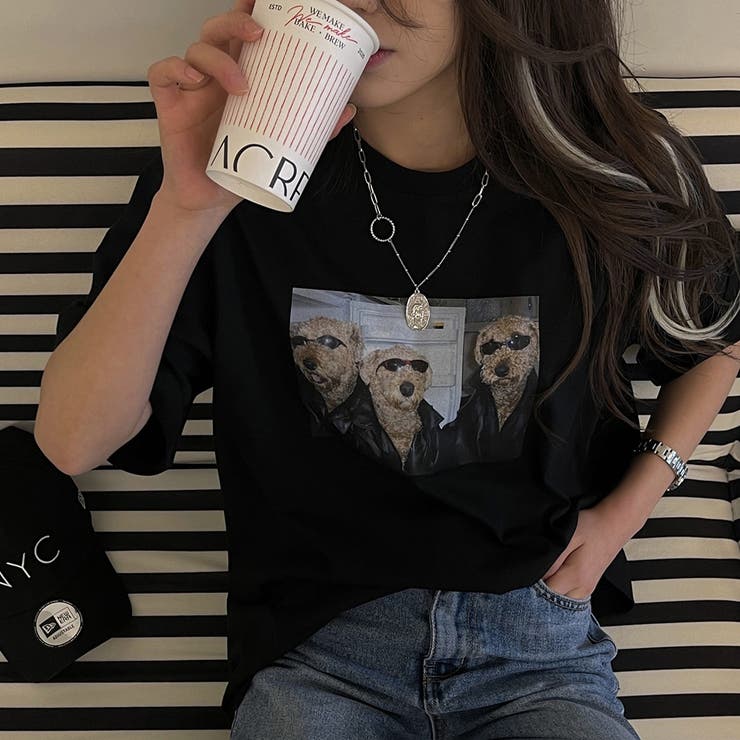 ブラック | プリントTシャツ | Doula Doula