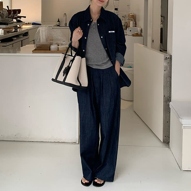 デニムシャツとパンツセット | Doula Doula | 詳細画像10 