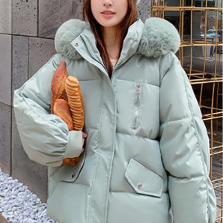 エコファー中綿ダウンジャケット[品番：DOUW0009886]｜Doula Doula