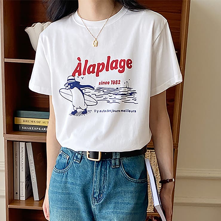 ホワイト | Ｔシャツ【韓国ファッション】 | Doula Doula