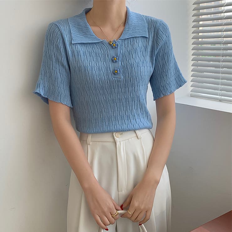 ブルー | ニットセーター【韓国ファッション】 | Doula Doula