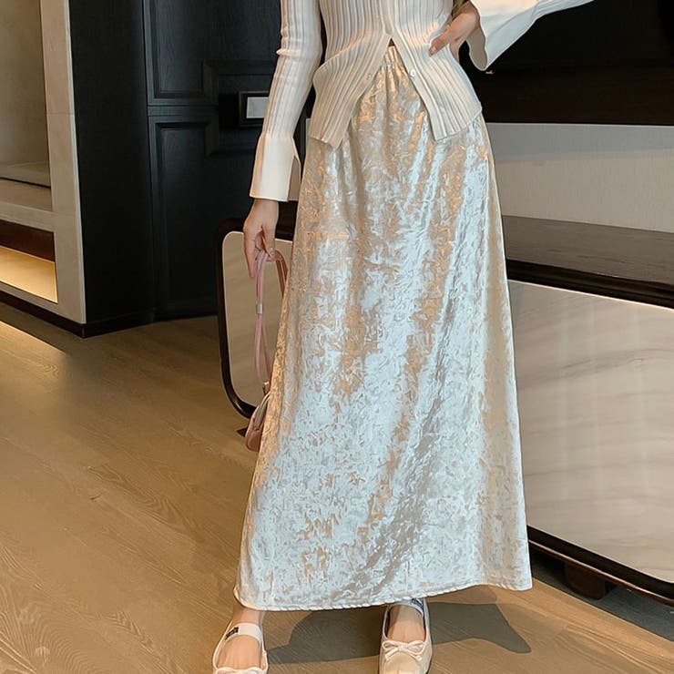 ベージュ | ロングスカート【韓国ファッション】 | Doula Doula